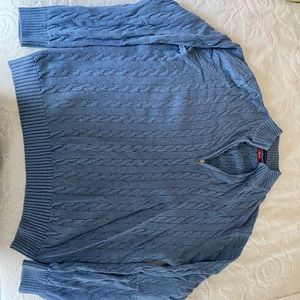 Light blue mens xl half zip sweater